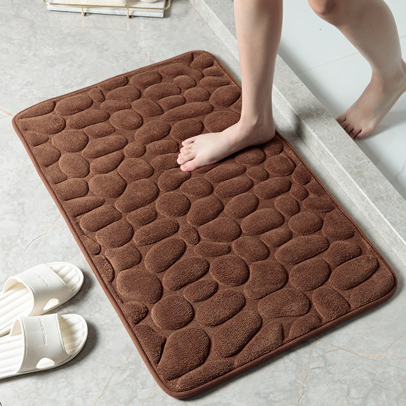 Pebble Stone Absorbent Bathroom Floor Mat