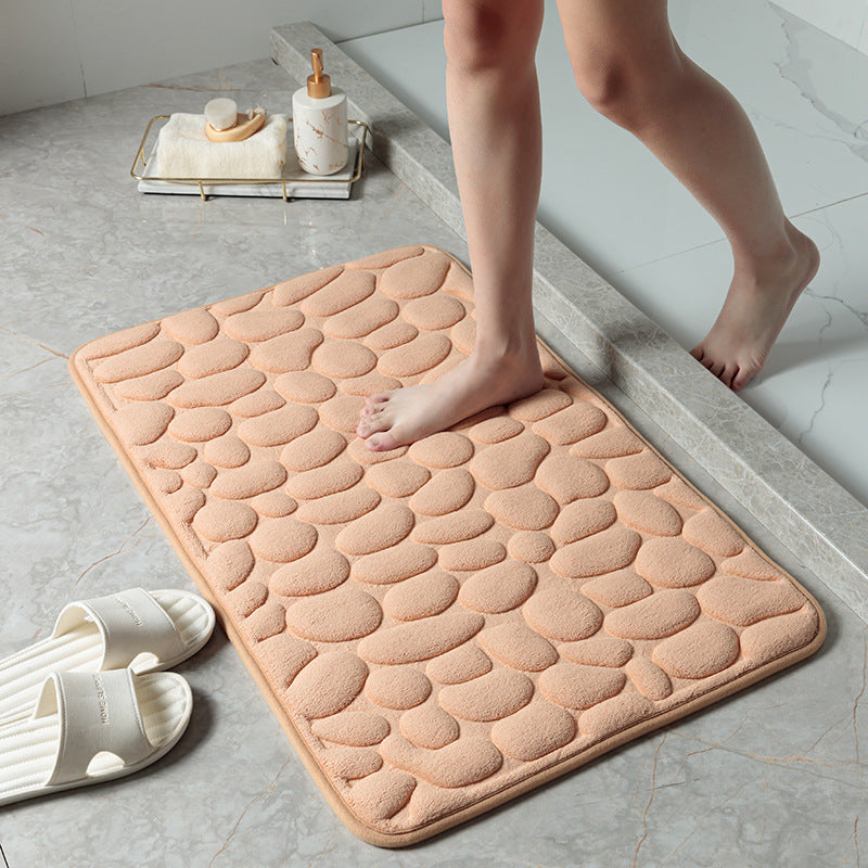 Pebble Stone Absorbent Bathroom Floor Mat