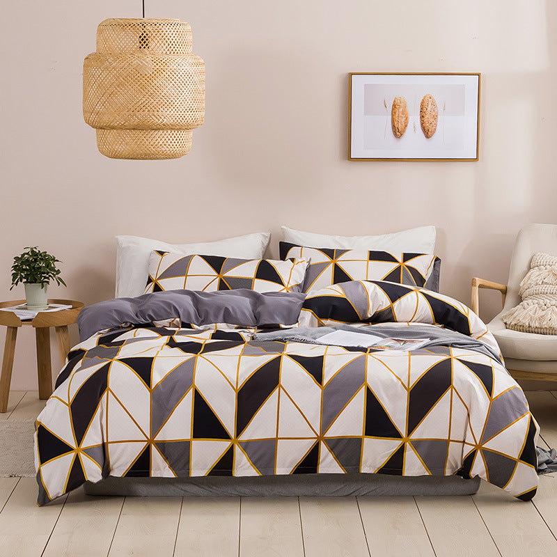 Modern Geometric Print Soft & Durable Comforter 3 Piece Set