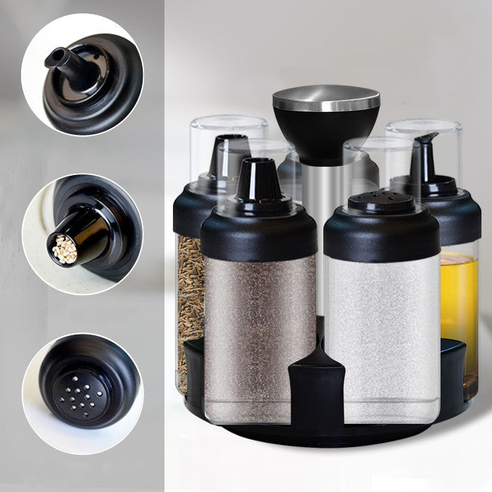 Anti-Leakage Glass Oil Bottle, Vinegar, Seasoning Bottle, Rotating Kitchen Set Supplies