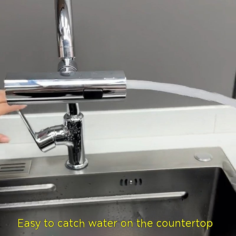 Kitchen Faucet Waterfall Outlet Splash Proof Universal Rotating Bubbler Multifunctional Water Nozzle Extension
