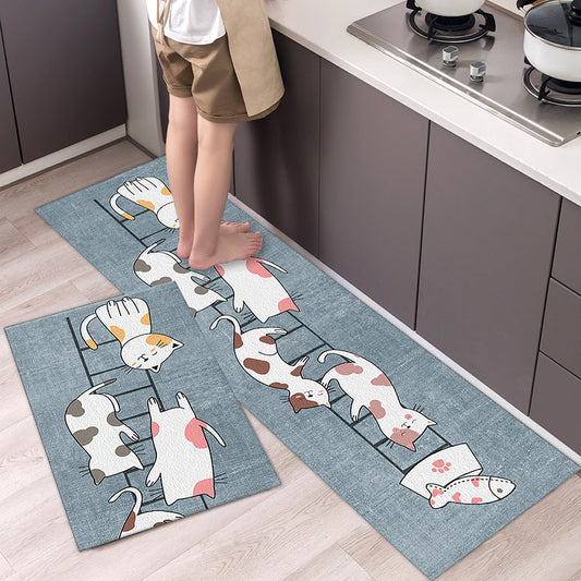 Anti-Slip Cartoon Kitchen Mat, Anti-Fatigue Floor Mat