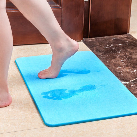 Absorbent Solid Color Non-Slip Bathroom Floor Mat