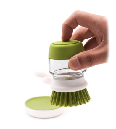 Soap Dispenser Palm Cleaning Brush for Dishes, Pots, Pans Kitchen Set