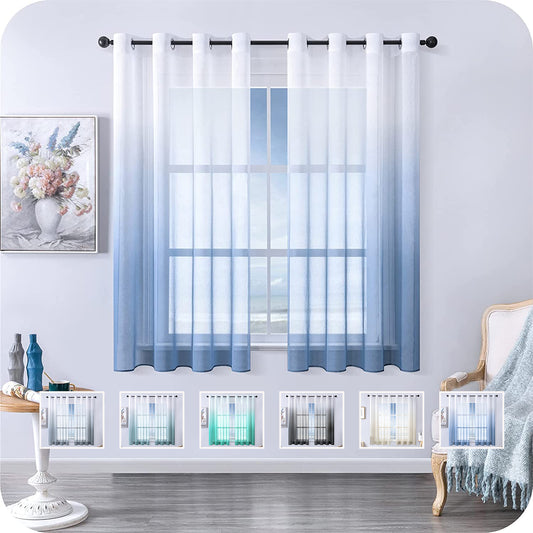 Stunning Gradient Tulle Short Curtains For Living Room