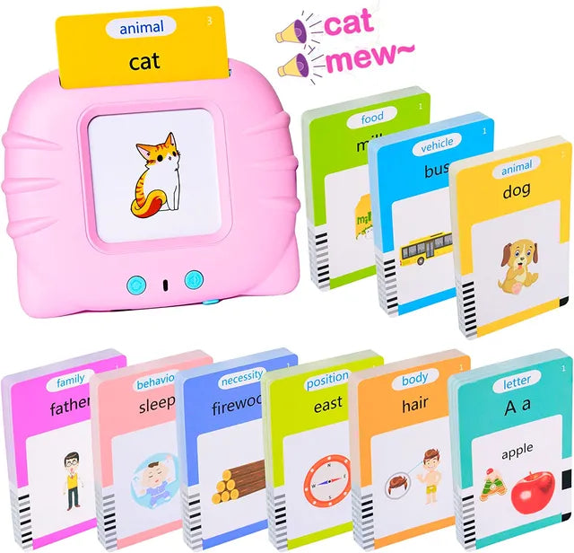 Talking Flash Cards Early Educational Toys Baby Boys Girls Preschool Learning Reading Machine Interactive Gift