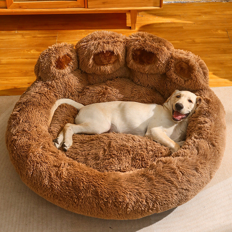 Dog Sofa Mattress Warm Retriever Bed Fleece-lined