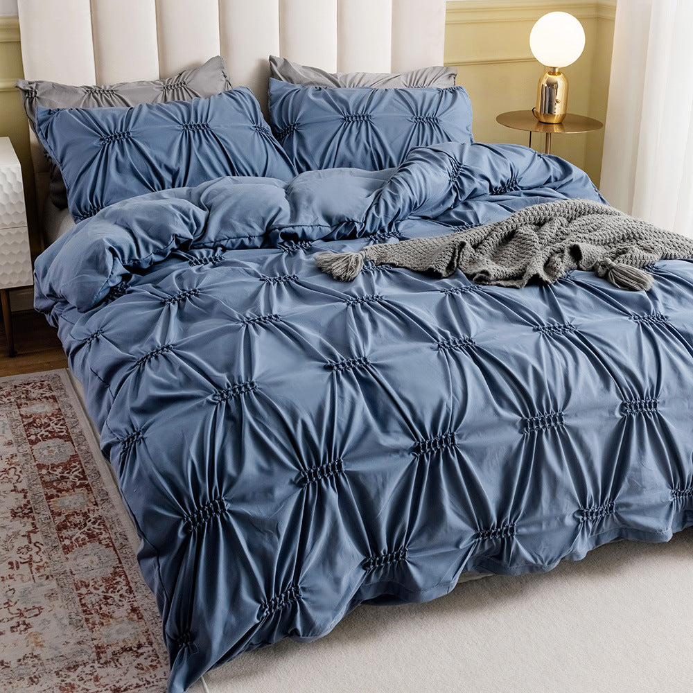 Pintuck Comforter Set, Soft & Durable for Bedroom 3-Piece Set, All Season