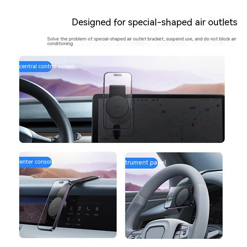 Magnetic Bendable Car Mobile Phone Holder Car Dash Mount Compatible With Phone