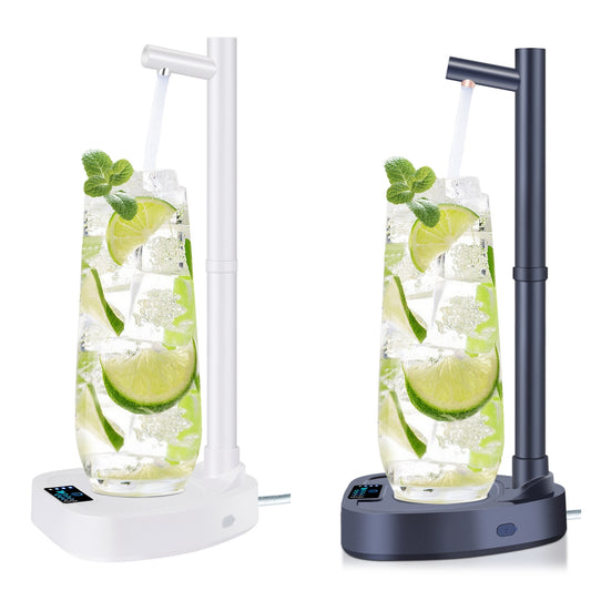 Water Dispenser with Added Extension Tube, Automatic Desktop Rechargeable Dispenser