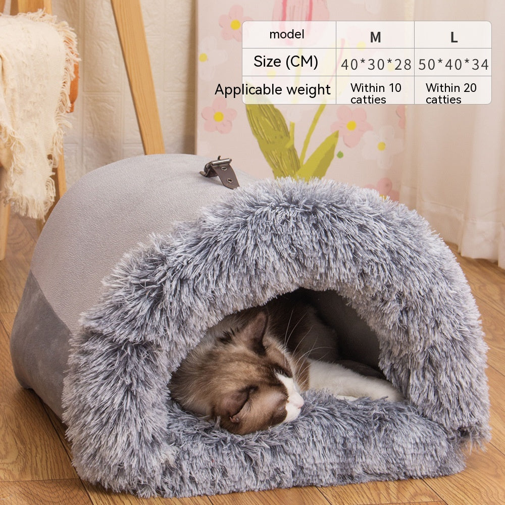 Portable Pet Bed, Fluffy, Cozy & Warm